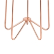 Bowery Hill End Table in Frosted Glass and Rose Gold