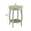 Bowery Hill End Table in Antique White