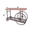 Bowery Hill Console Table in Oak and Antique Gray
