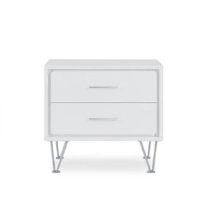 Bowery Hill 2 Drawer Nightstand in White