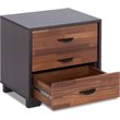 Bowery Hill Wooden Walnut Nightstand Rectangular 19