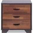 Bowery Hill Wooden Walnut Nightstand Rectangular 19