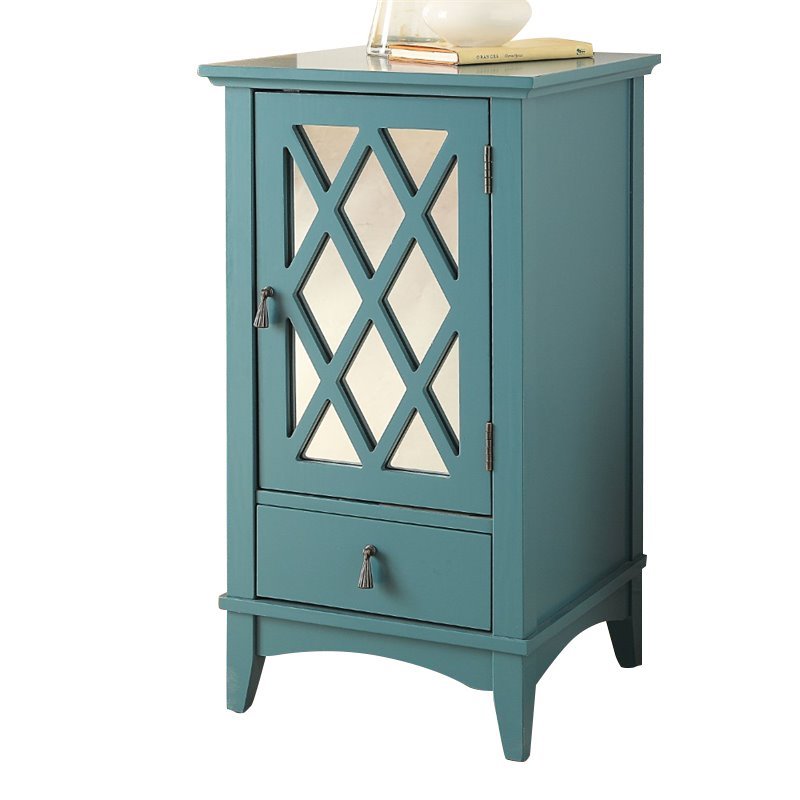 Bowery Hill End Table in Teal