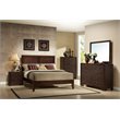 Bowery Hill Modern Metal Nightstand in Chocolate Finish