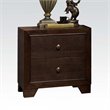 Bowery Hill Modern Metal Nightstand in Chocolate Finish