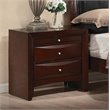Bowery Hill Modern Metal Nightstand in Chocolate Finish