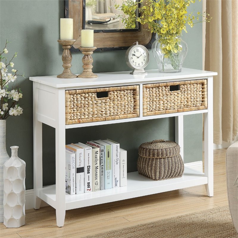 Bowery Hill Console Table in White