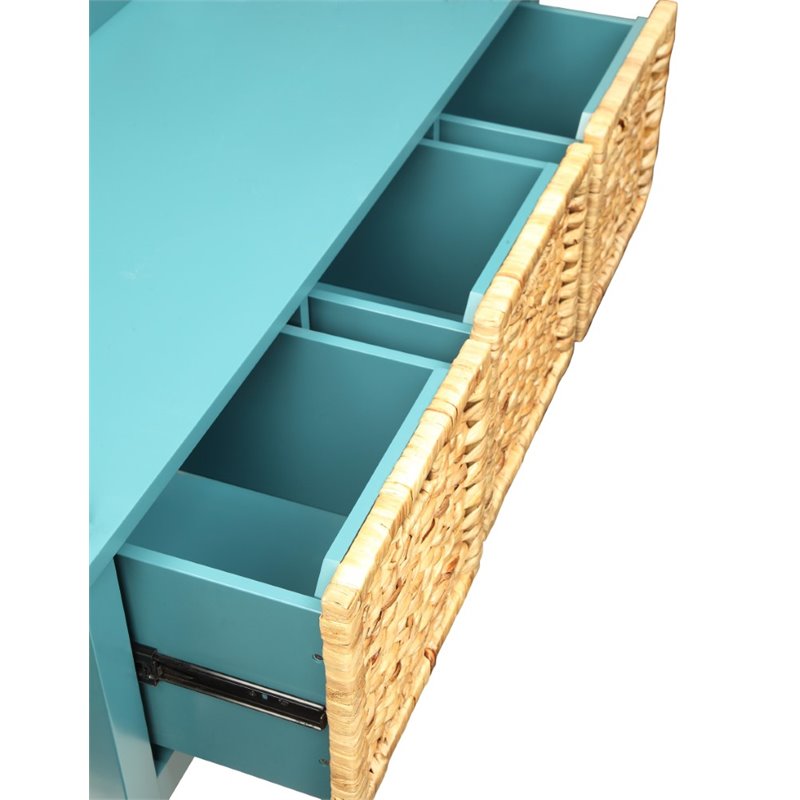 Bowery Hill Storage Bench in Teal