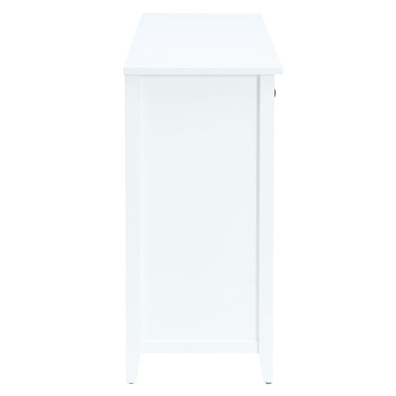 Bowery Hill 6 Drawers Wood/Wicker Accent Chest with Basket Fronts in White