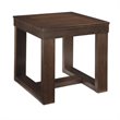 Bowery Hill Hardwood Dark Brown End Table Square 24.13
