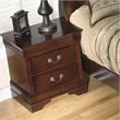 Bowery Hill Engineered Wood Reddish Brown Nightstand Rectangular Small Space Solution 23.75