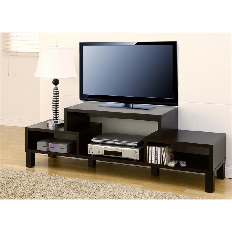 Bowery Hill Modern Wood TV Stand for TVs up to 60'' in Black