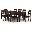 Bowery Hill Wood Dark Cherry Extendable Dining Set Rectangular Distressed 60