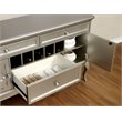 Bowery Hill Wine Rack Sideboard in Silver