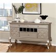 Bowery Hill Wine Rack Sideboard in Silver