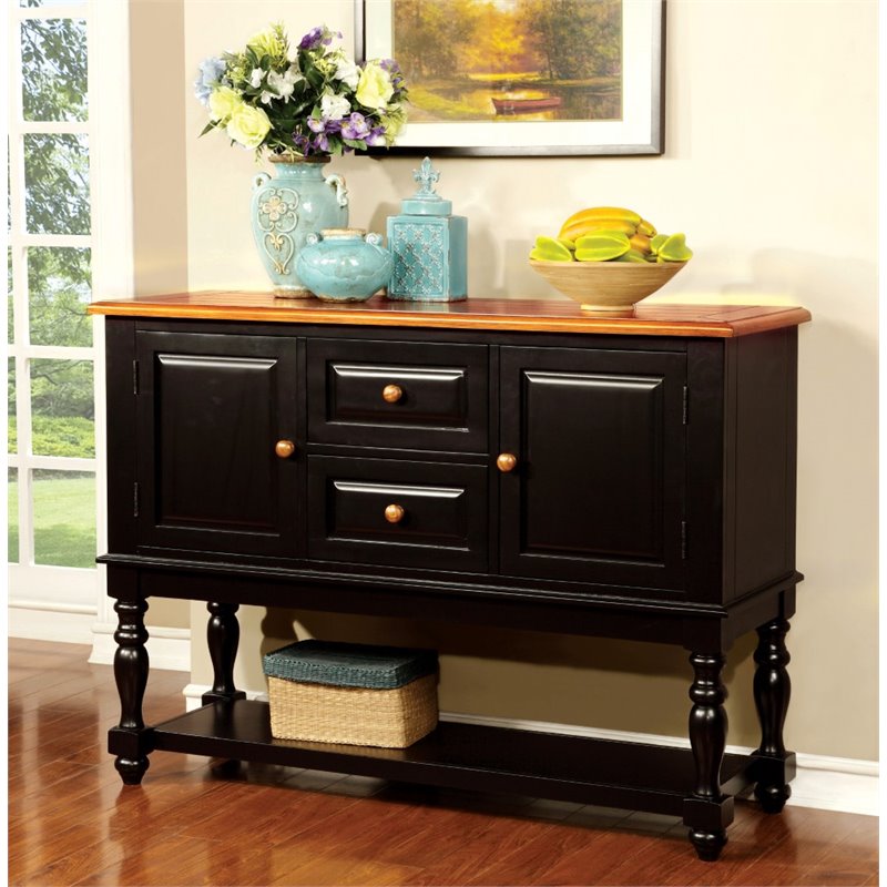 Bowery Hill Sideboard in Black and Antique Oak