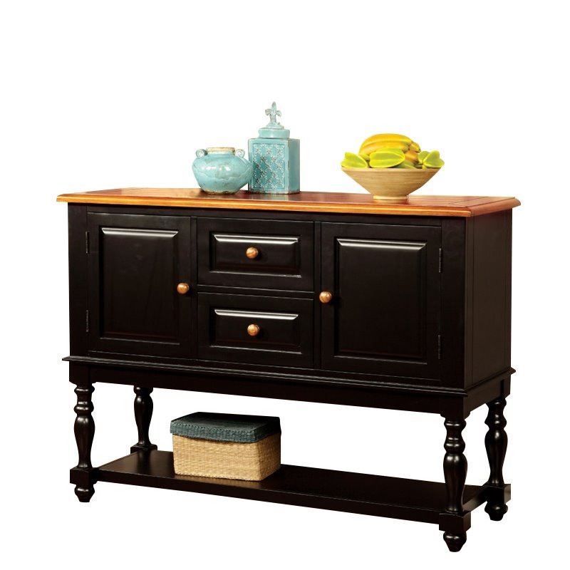 Bowery Hill Sideboard in Black and Antique Oak