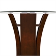 Bowery Hill Contemporary Solid Wood/Wood Veneer/MDF/Glass End Table in Cherry