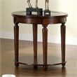 Bowery Hill End Table Coffee Accent Table Round in Wood - Cherry