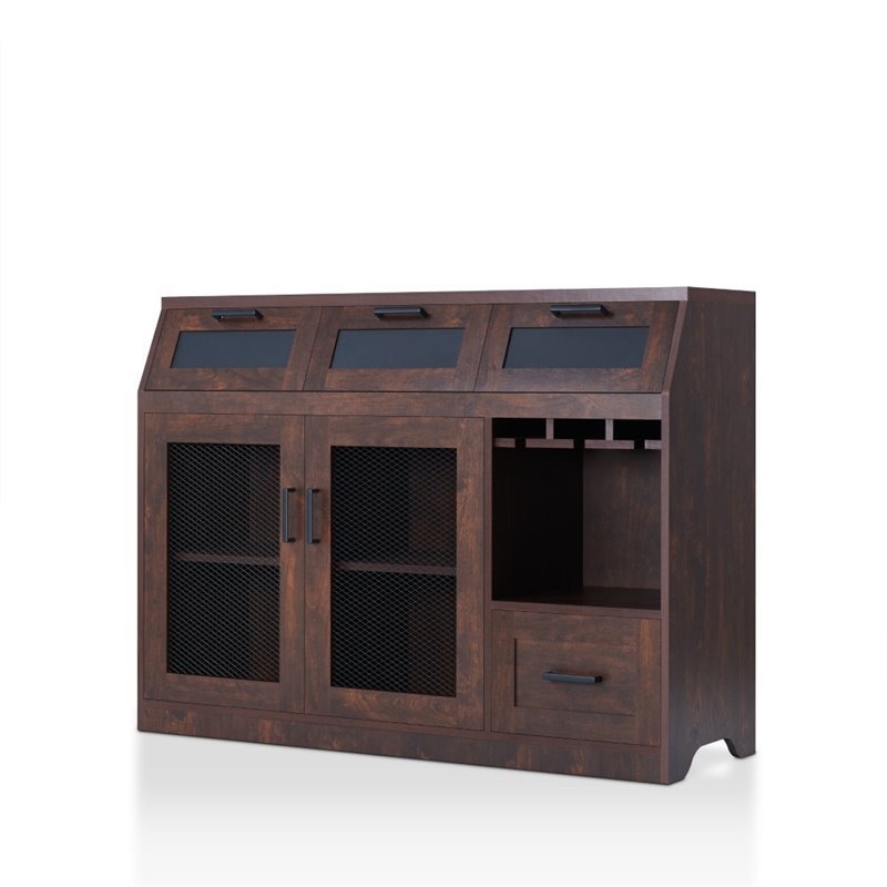 Bowery Hill Particle Board Vintage Walnut Buffet Rectangular 35.2