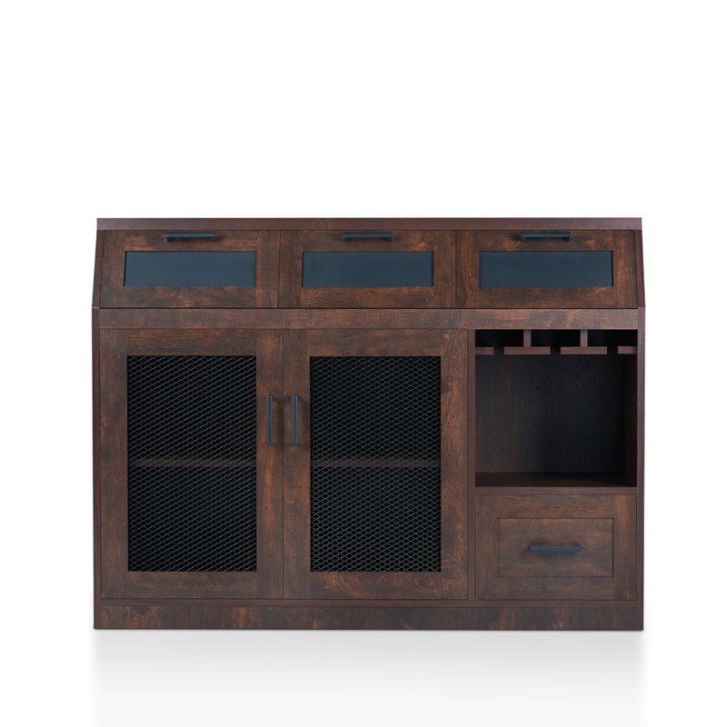 Bowery Hill Particle Board Vintage Walnut Buffet Rectangular 35.2