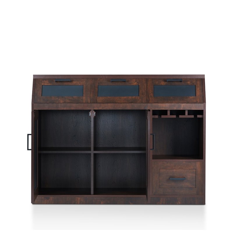 Bowery Hill Particle Board Vintage Walnut Buffet Rectangular 35.2