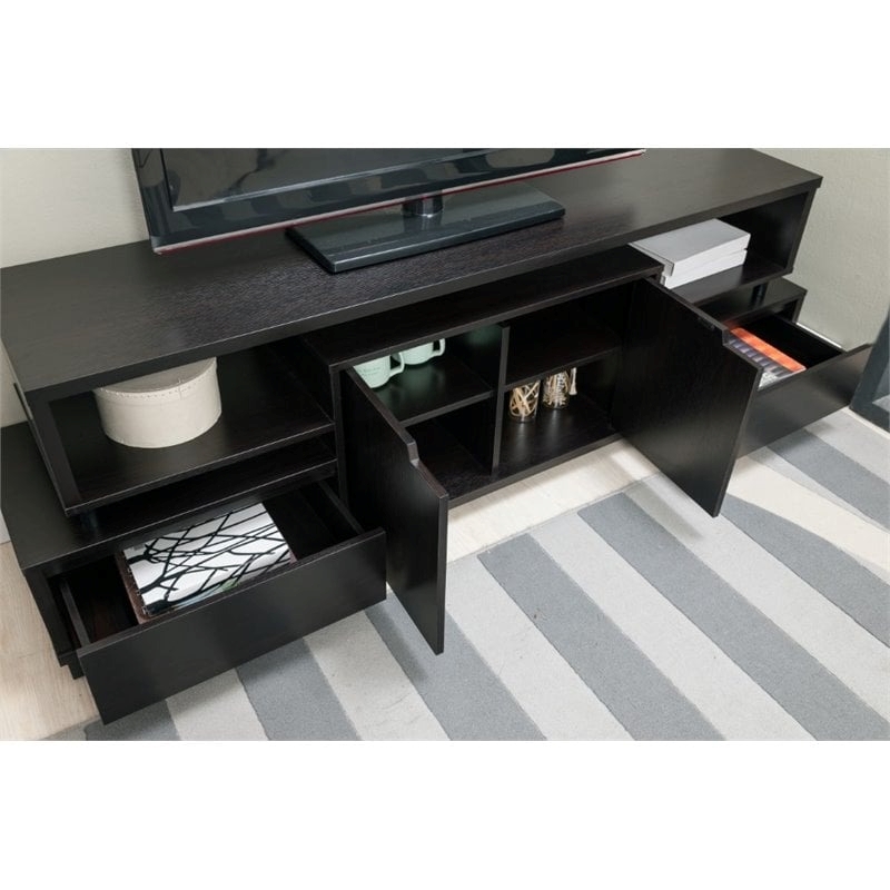 Bowery Hill Contemporary Wood TV Console for TVs up to 71