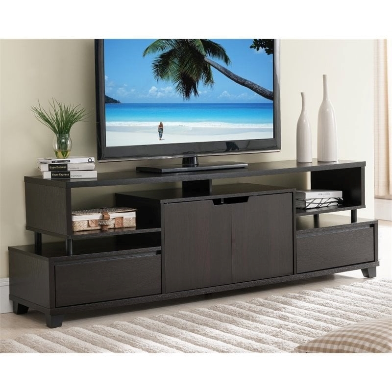Bowery Hill Contemporary Wood TV Console for TVs up to 71