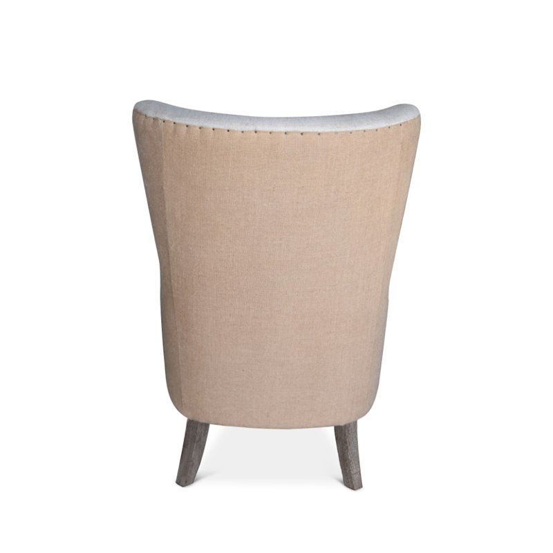 Bowery Hill Wingback Accent Chair in Beige