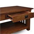 Bowery Hill Wood Brown Coffee Table Rectangular 48