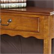 Bowery Hill Wave Console Table in Medium Oak