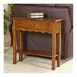 Bowery Hill Wave Console Table in Medium Oak