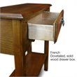 Bowery Hill Wave Console Table in Medium Oak
