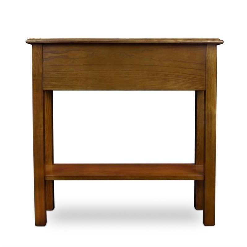 Bowery Hill Wave Console Table in Medium Oak