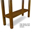 Bowery Hill Wave Console Table in Medium Oak