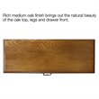 Bowery Hill Wave Console Table in Medium Oak