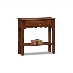 Bowery Hill Wave Console Table in Medium Oak