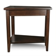 Bowery Hill Wood Chocolate Cherry Wedge Table Triangle 24