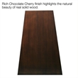 Bowery Hill Wood Chocolate Cherry Wedge Table Triangle 24