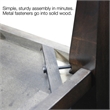 Bowery Hill Wood Chocolate Cherry Wedge Table Triangle 24