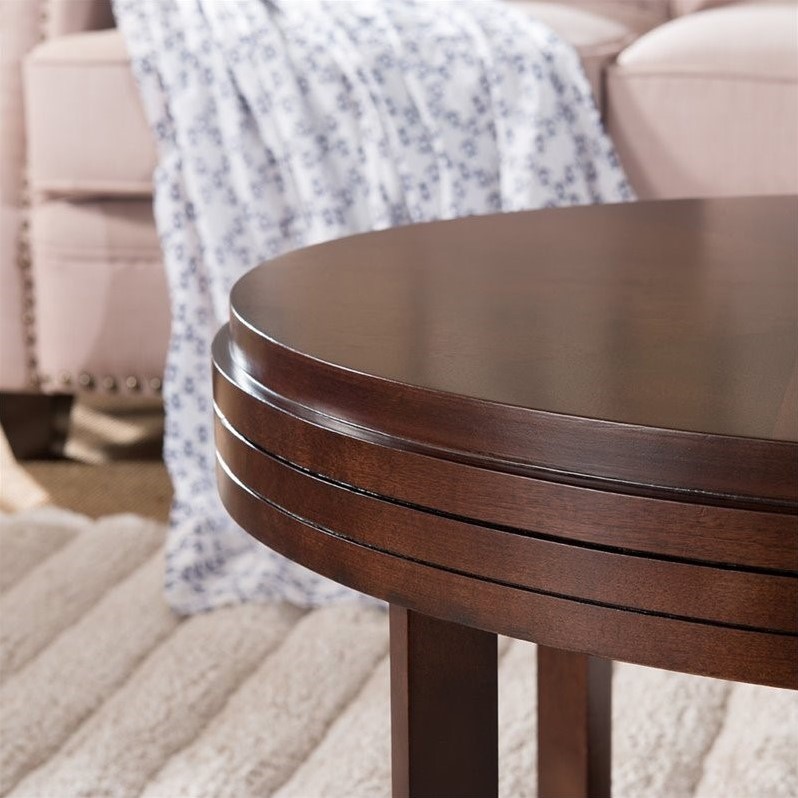 Bowery Hill Oval End Table in Chocolate Cherry