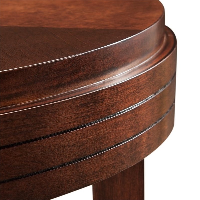Bowery Hill Oval End Table in Chocolate Cherry
