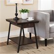 Bowery Hill Single Drawer End Table in Walnut and Foundry Bronze