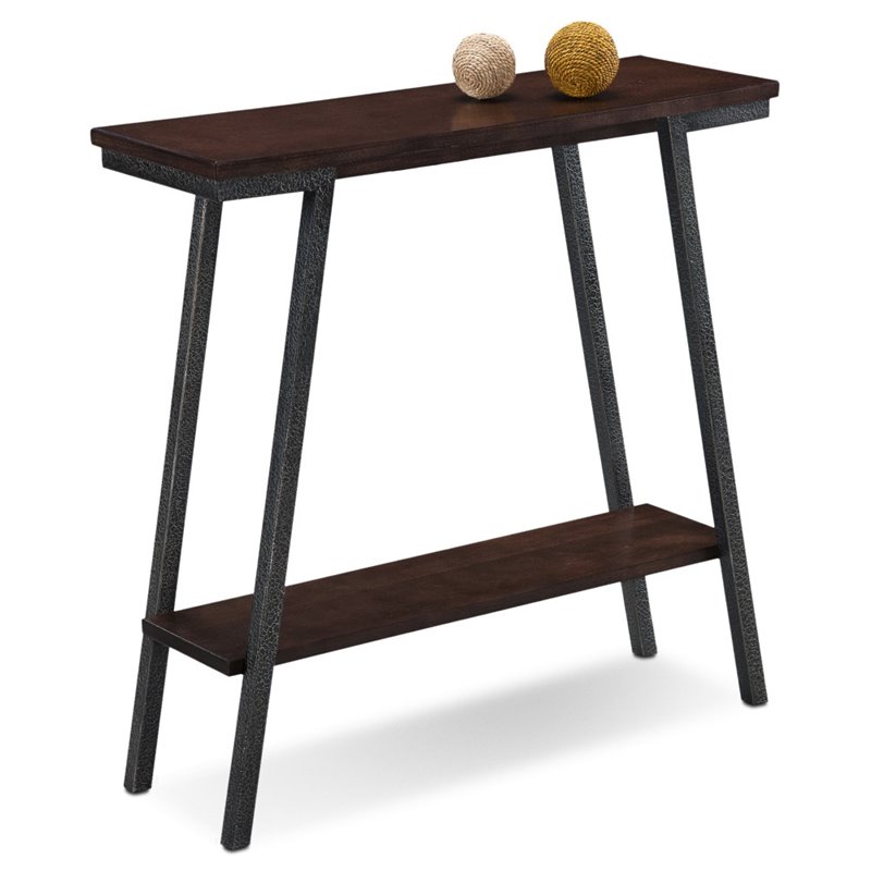Bowery Hill Console Table in Walnut and Foundry Bronze