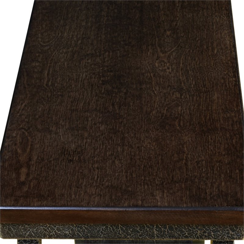 Bowery Hill Console Table in Walnut and Foundry Bronze