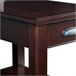 Bowery Hill Wood Chocolate Cherry End Table Square Knockdown Assembly 57