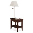 Bowery Hill Wood Chocolate Cherry End Table Square Knockdown Assembly 57