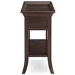 Bowery Hill Wood Chocolate Cherry End Table Rectangular Flared Tray Edge Top 24
