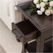 Bowery Hill Wood Chocolate Cherry End Table Rectangular Flared Tray Edge Top 24