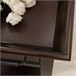 Bowery Hill Wood Chocolate Cherry End Table Rectangular Flared Tray Edge Top 24